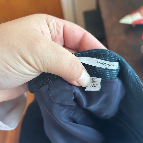 HALOGEN NAVY BLUE PENCIL SKIRT - Picture 3 of 5